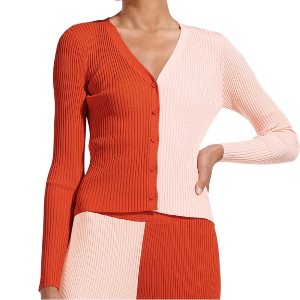 Staud Two Tone Cardigan Size S